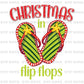 Christmas in Flip Flops DTF Transfer – Tropical Summer Christmas Ready to Press Heat Transfer