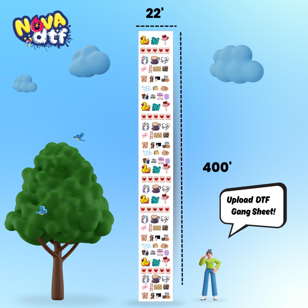 Upload DTF Transfer Gang Sheet