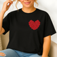 Red Roses Heart DTF Transfer – Valentine Ready to Press Print - DTF NOVA
