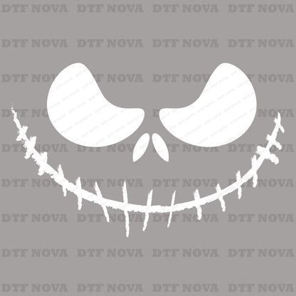 Pumpkin Face DTF Transfer, Halloween Smile DTF Ready to Press, Spooky Jack-O-Lantern Heat Transfer