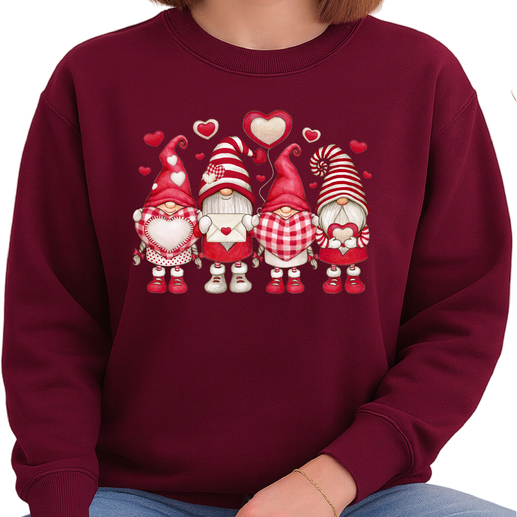 Valentine Gnomes DTF Transfer Ready to Press Heart Design - DTF NOVA