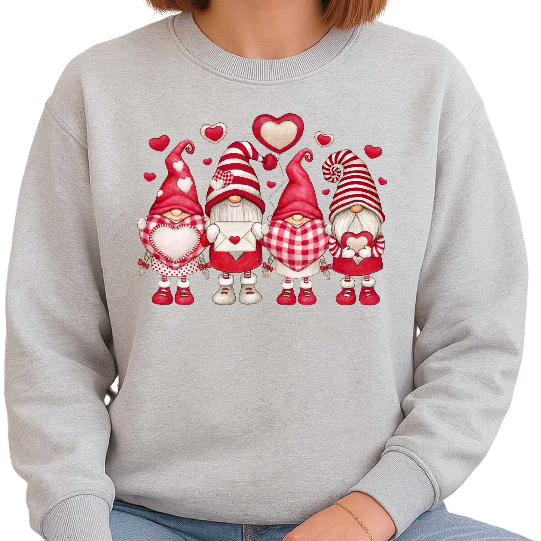 Valentine Gnomes DTF Transfer Ready to Press Heart Design - DTF NOVA