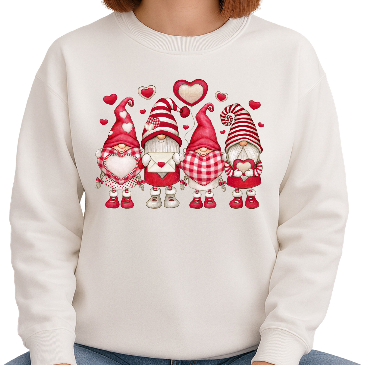 Valentine Gnomes DTF Transfer Ready to Press Heart Design - DTF NOVA