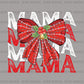 Christmas Mama DTF Transfer – Coquette Bow Holiday Ready to Press