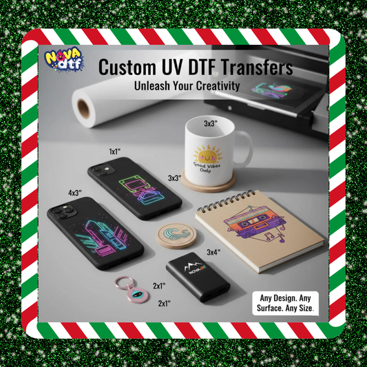 Custom UV DTF Transfers by Size