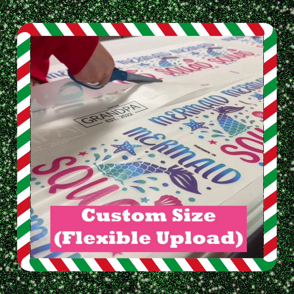 Flexible  Upload DTF Transfer Gang Sheet ( Custom Size )