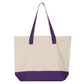 Zippered Canvas Tote Bag - DTF NOVA