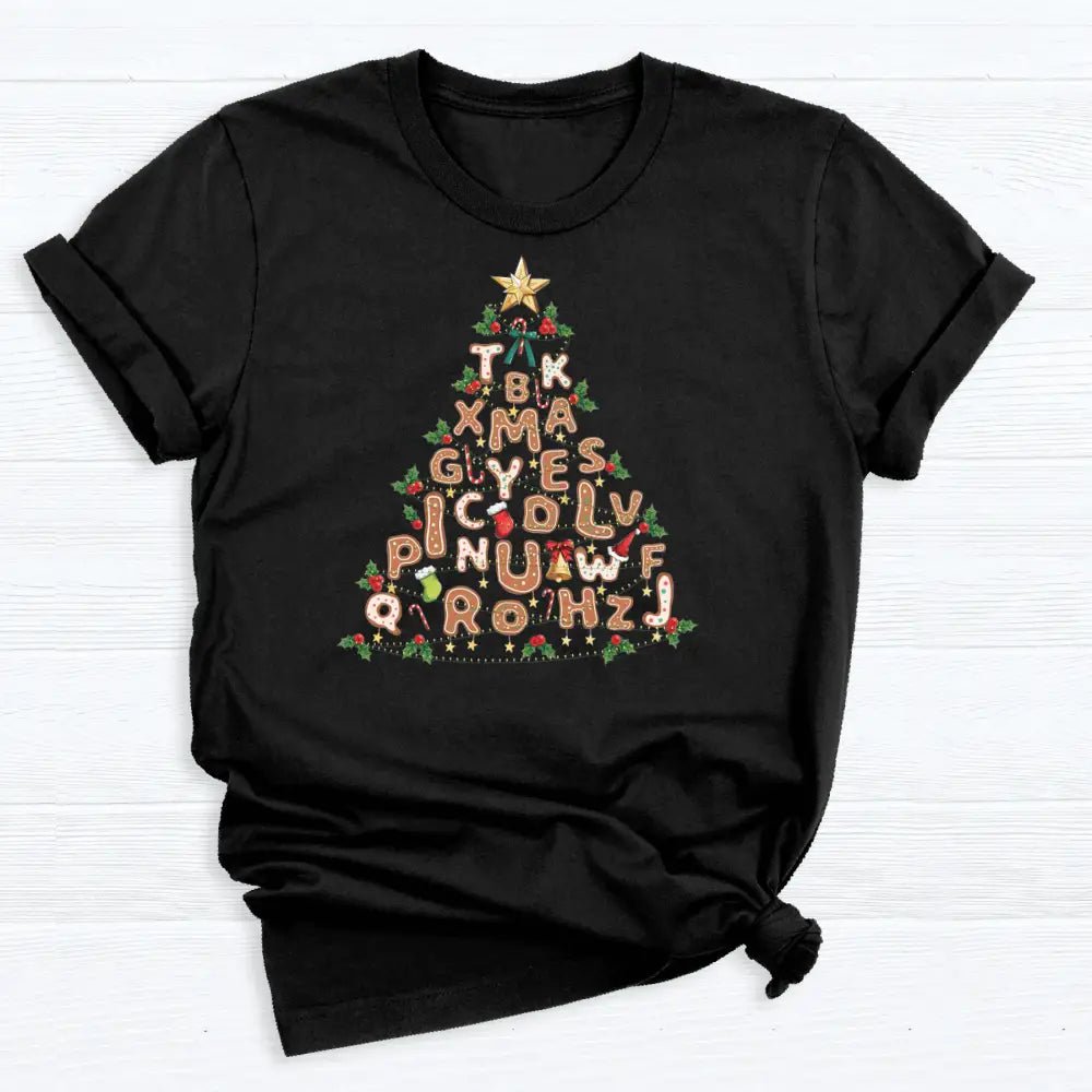 Alphabet Christmas Tree DTF Transfer – Teacher Holiday Lights Ready to Press - DTF NOVA - Ready DTF Transfers - NOVA DTF
