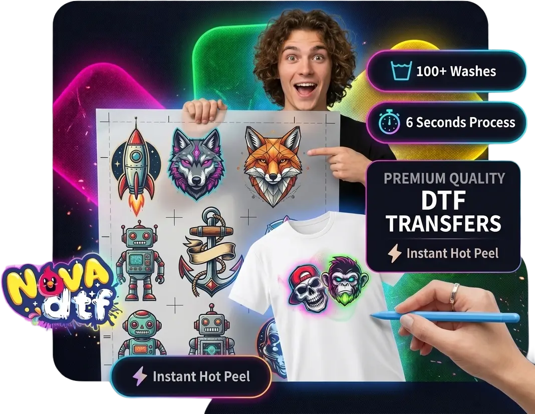 Premium DTF Transfers Printed in Virginia