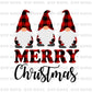 Buffalo Plaid Gnomes Merry Christmas DTF Transfer – Holiday Ready to Press