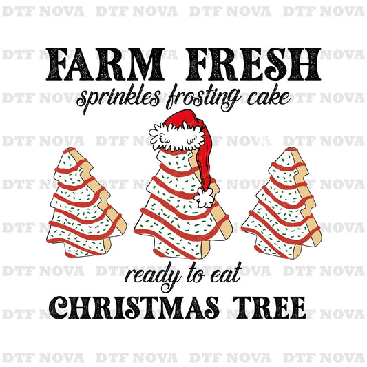 Farm Fresh Christmas Tree Cakes DTF Transfer – Funny Christmas Ready to Press