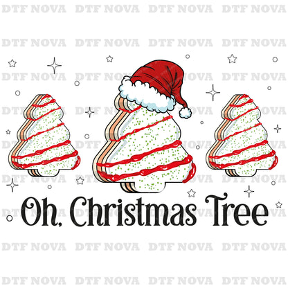 Oh Christmas Tree Cake DTF Transfer – Cute Holiday DTF Ready to Press