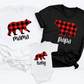 Buffalo Plaid Bear Family DTF Transfer – Christmas Matching Ready to Press Heat Transfer - DTF NOVA
