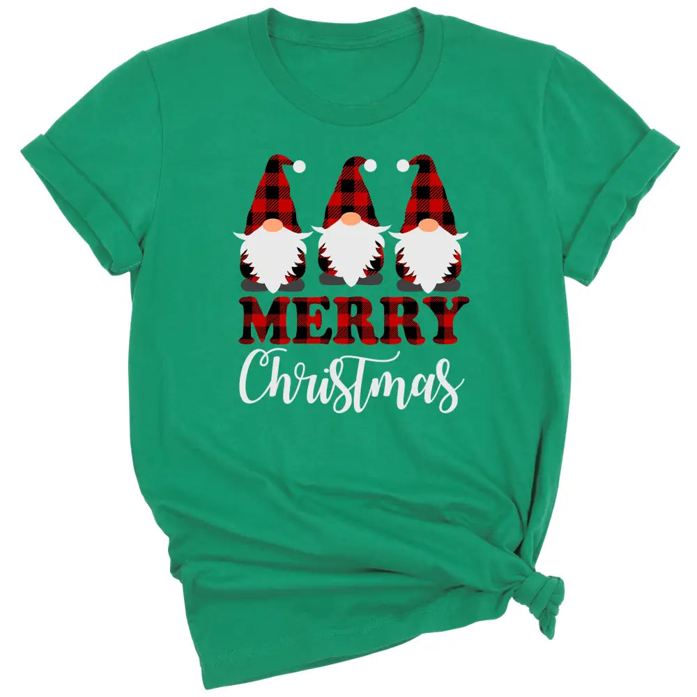 Buffalo Plaid Gnomes Merry Christmas DTF Transfer – Holiday Ready to Press - DTF NOVA