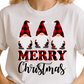 Buffalo Plaid Gnomes Merry Christmas DTF Transfer – Holiday Ready to Press - DTF NOVA