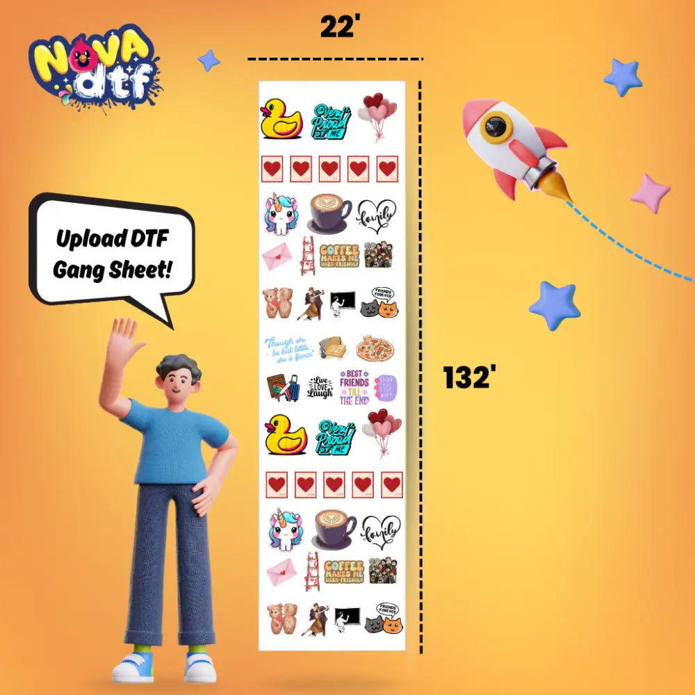 Build Your Own DTF Gang Sheet - 22x132