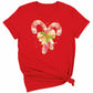 Christmas Candy Cane Bow DTF Transfer – Coquette Holiday Ready to Press - DTF NOVA