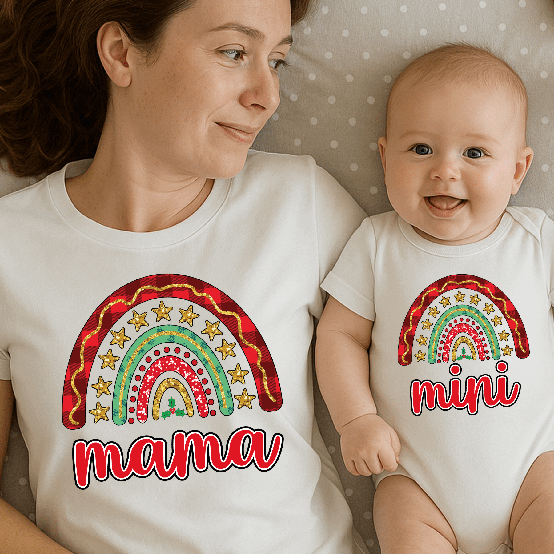 Christmas Mama & Mini DTF Transfer – Matching Family Christmas Shirt Design - DTF NOVA