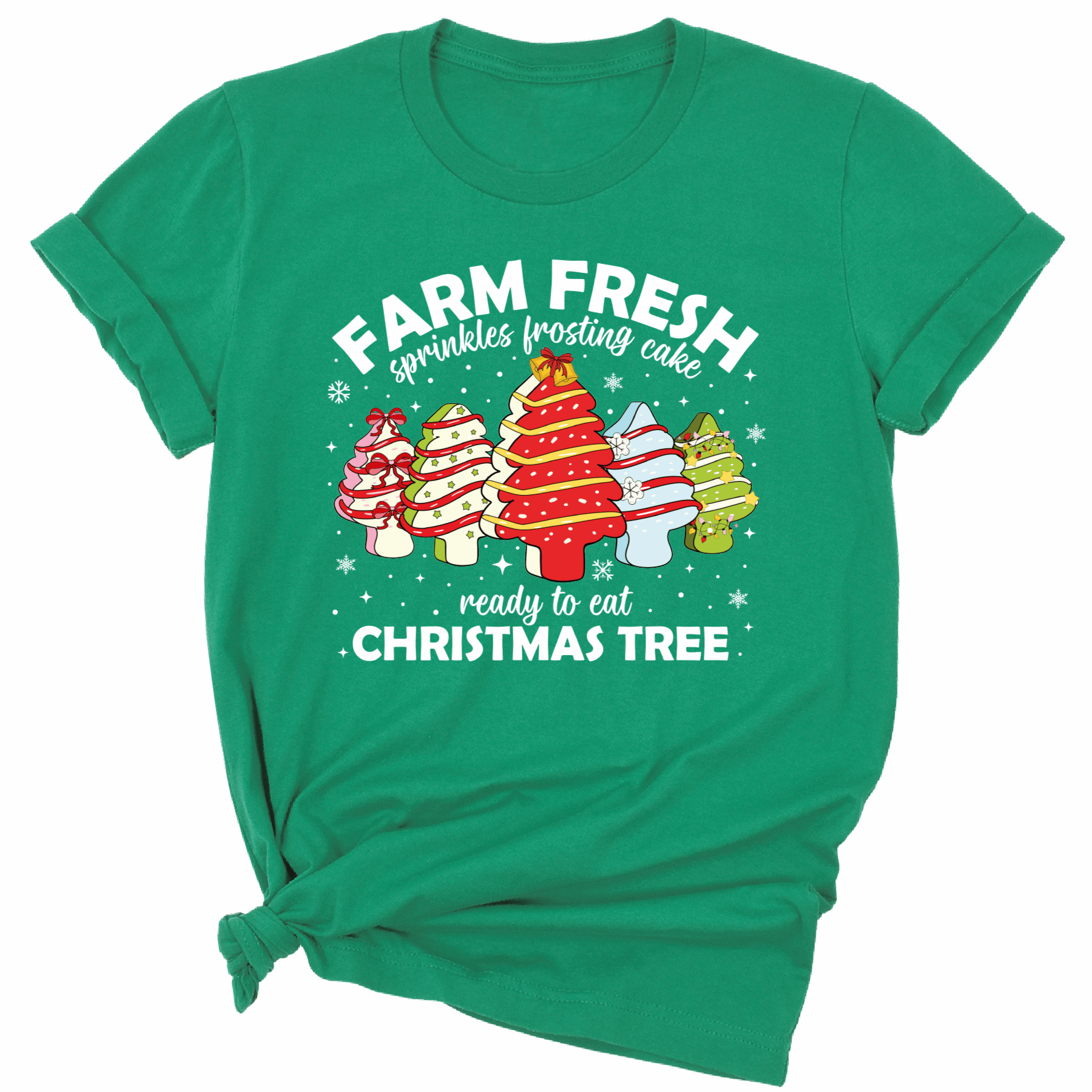 Farm Fresh Christmas Tree Cakes DTF Transfer – Holiday Baking DTF Ready to Press - DTF NOVA