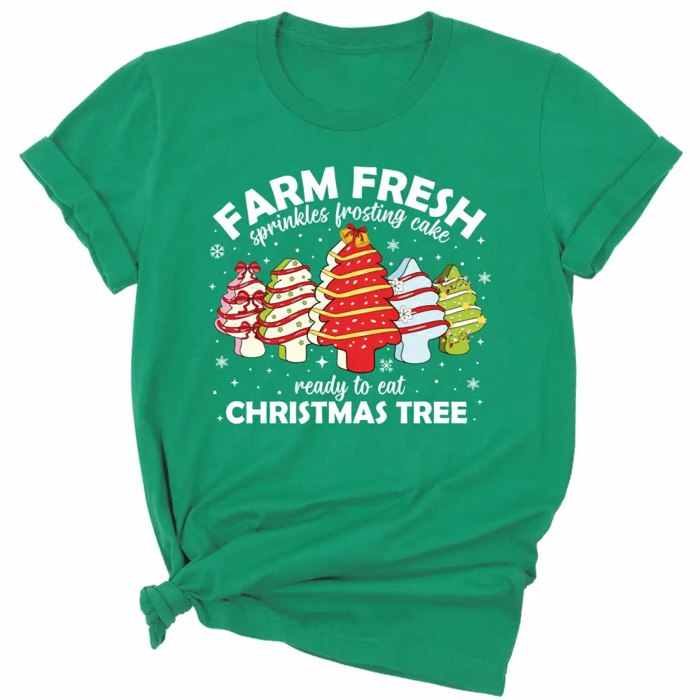 Farm Fresh Christmas Tree Cakes DTF Transfer – Holiday Baking DTF Ready to Press - DTF NOVA