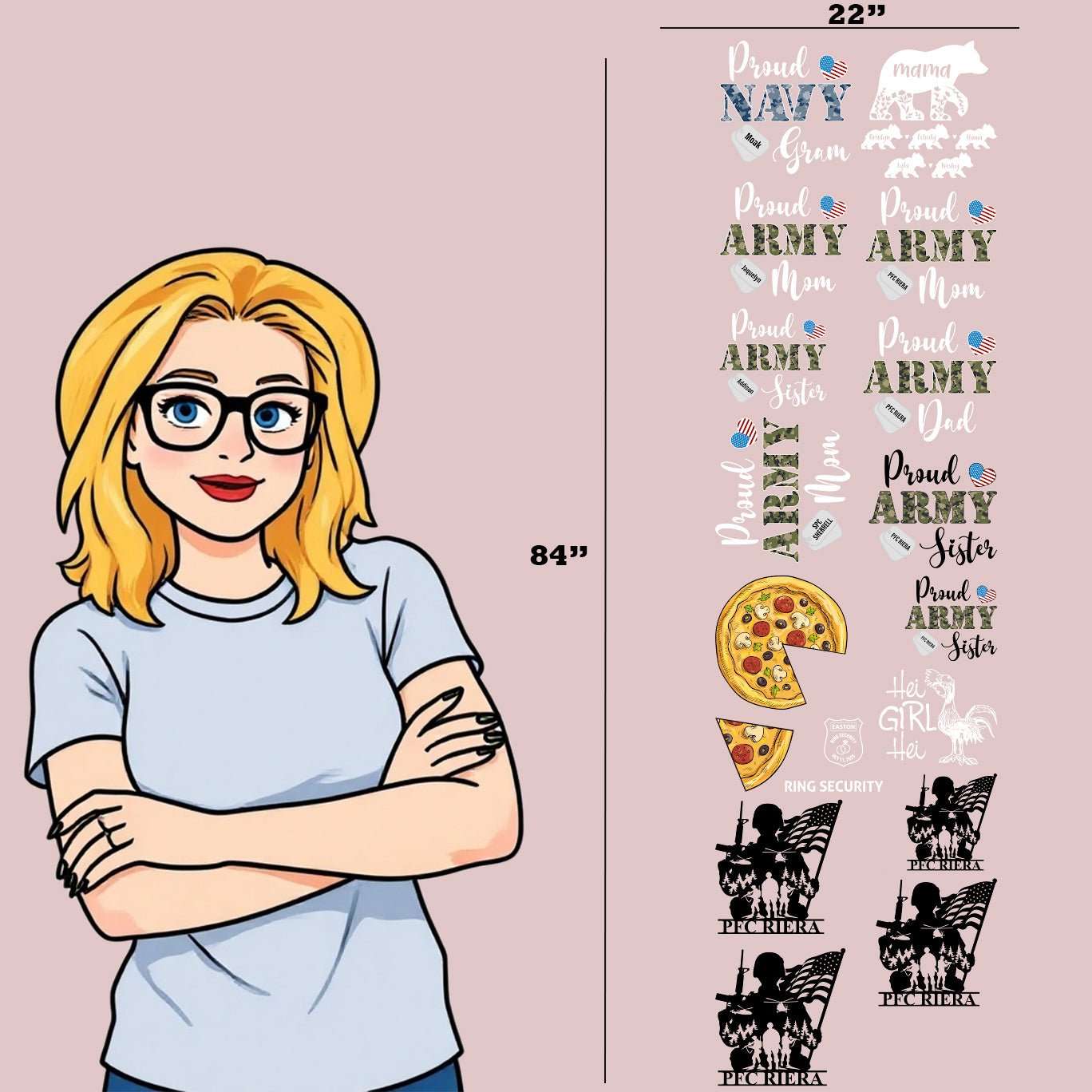 Flexible Upload DTF Transfer Gang Sheet ( Custom Size ) - DTF NOVA