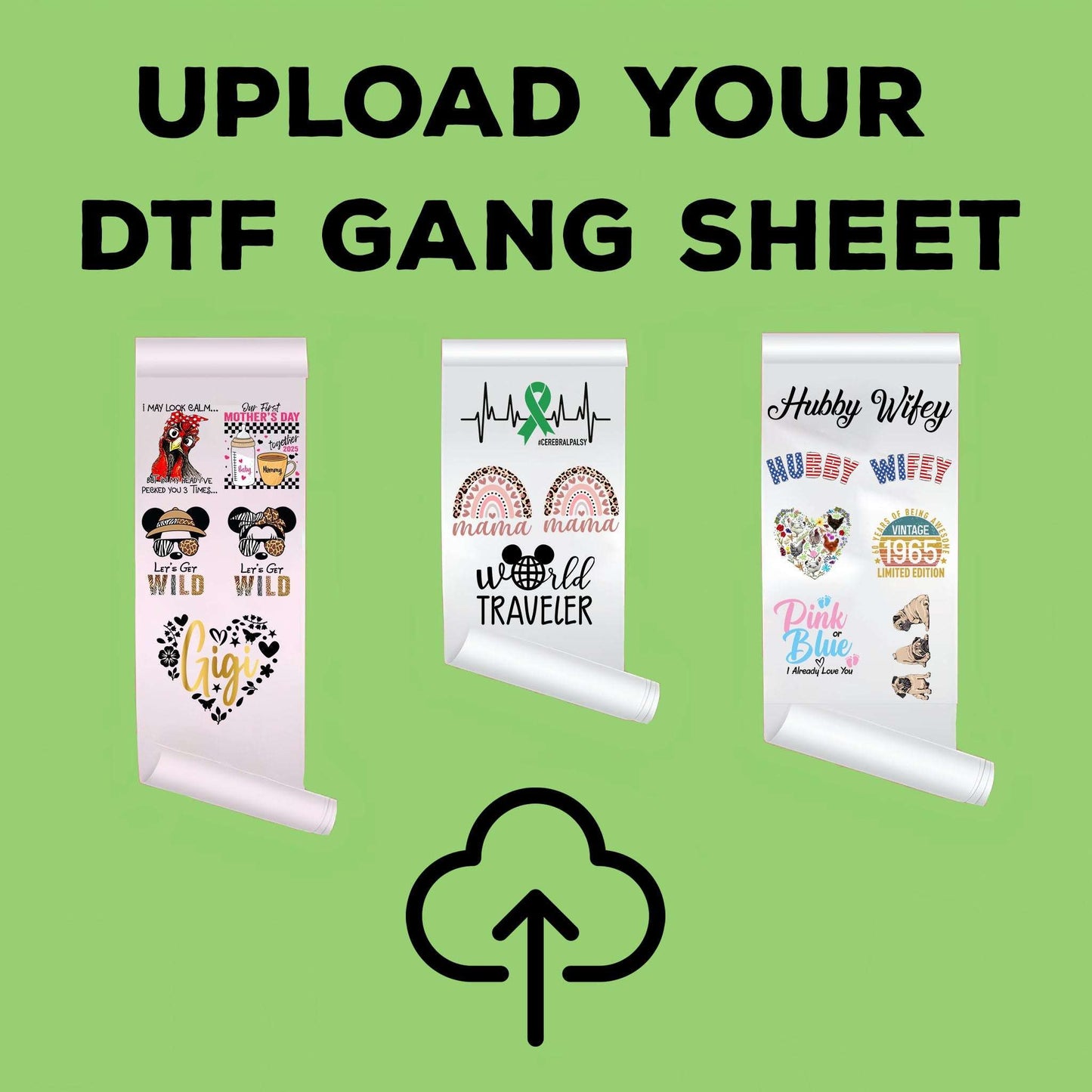 Flexible Upload DTF Transfer Gang Sheet ( Custom Size ) - DTF NOVA