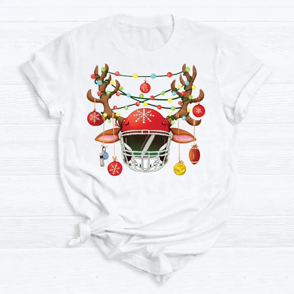 Football Christmas DTF Transfer – Santa Hat Sports Holiday Ready to Press - DTF NOVA