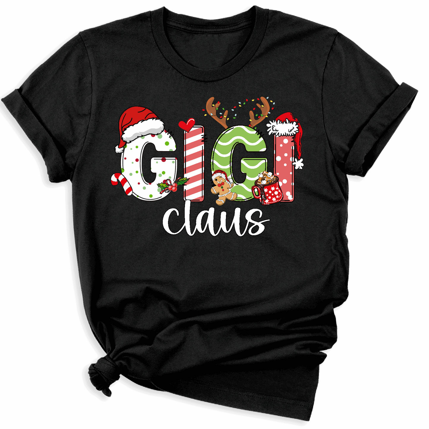 Gigi Claus DTF Transfer – Mama & Grandma Christmas Shirt Ready to Press - DTF NOVA