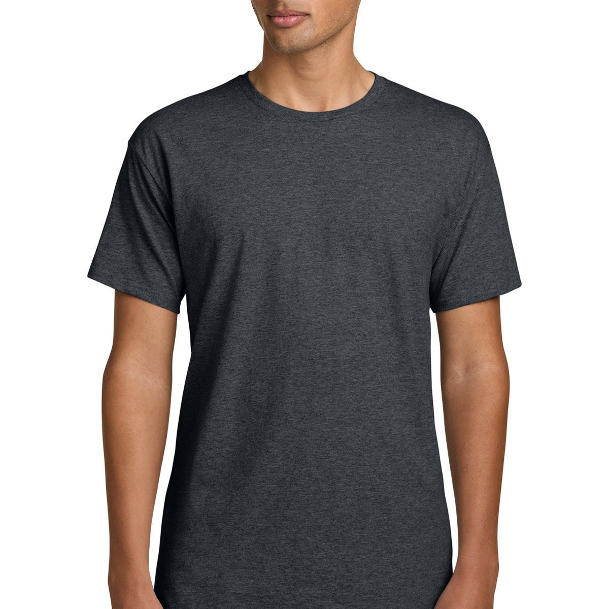 Custom printed Gildan Light Cotton T-Shirt – Dark Grey Heather