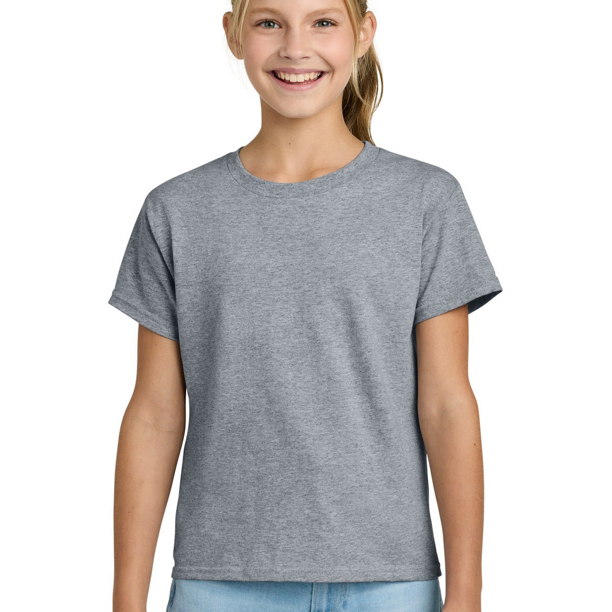 Custom printed Gildan Youth Light Cotton T-Shirt – Sport Grey