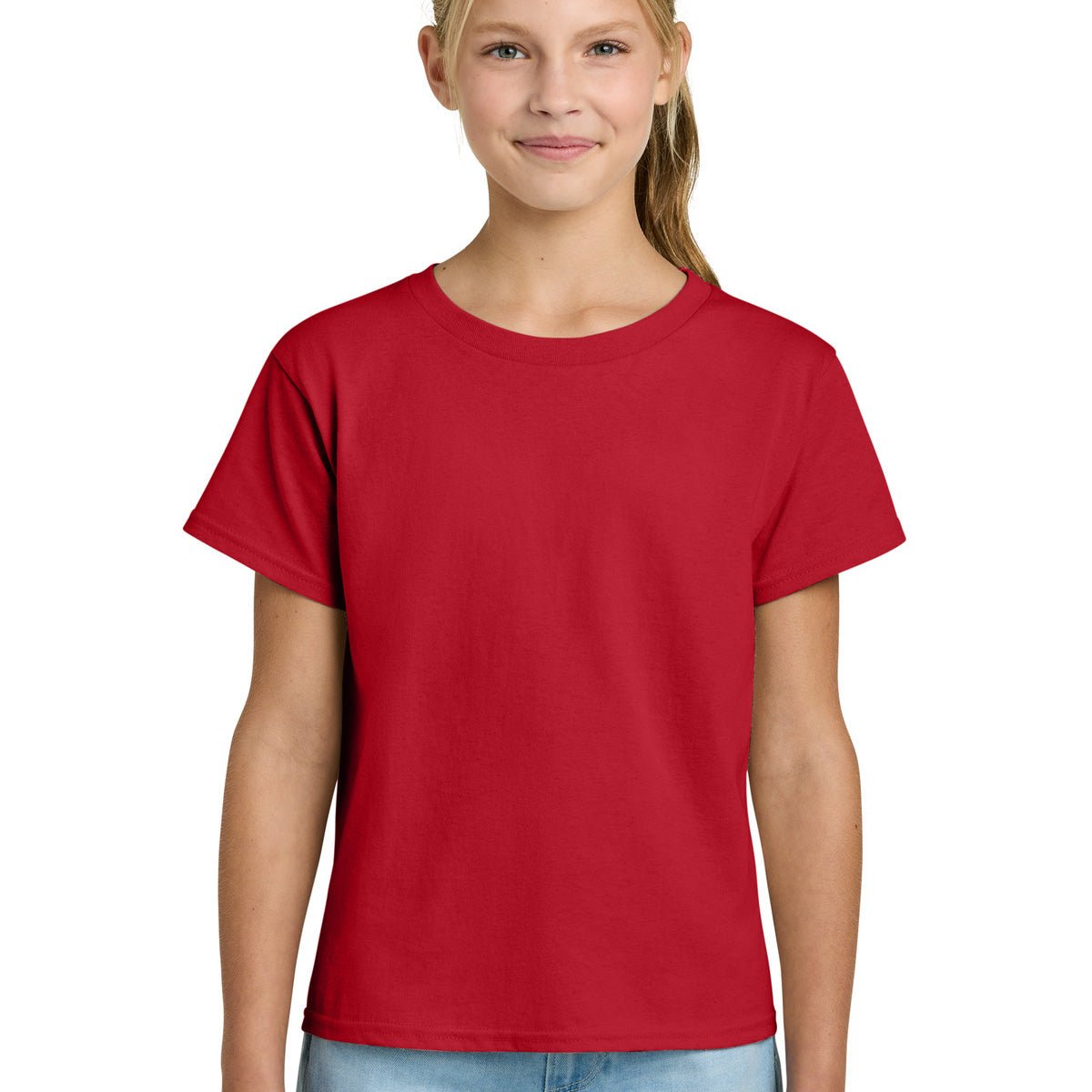 Custom printed Gildan Youth Light Cotton T-Shirt – Red