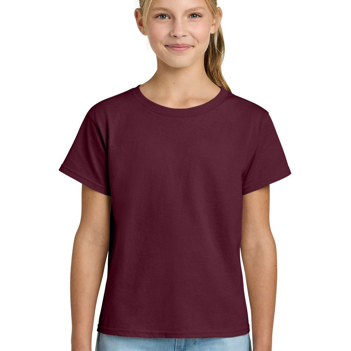 Custom printed Gildan Youth Light Cotton T-Shirt – Maroon