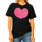 Glitter Pink Heart Valentine DTF Transfer – Ready to Press - DTF NOVA - Ready DTF Transfers - NOVA DTF