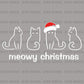Meowy Christmas Cat DTF Transfer – Ready to Press Heat Transfers - DTF NOVA - Ready DTF Transfers - NOVA DTF
