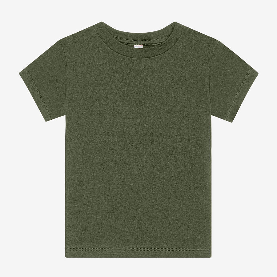 Custom printed Bella+Canvas Toddler Tee – Military Green