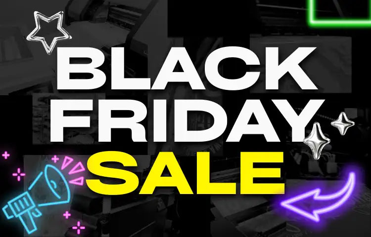 Neon purple megaphone with stars and sparkles design