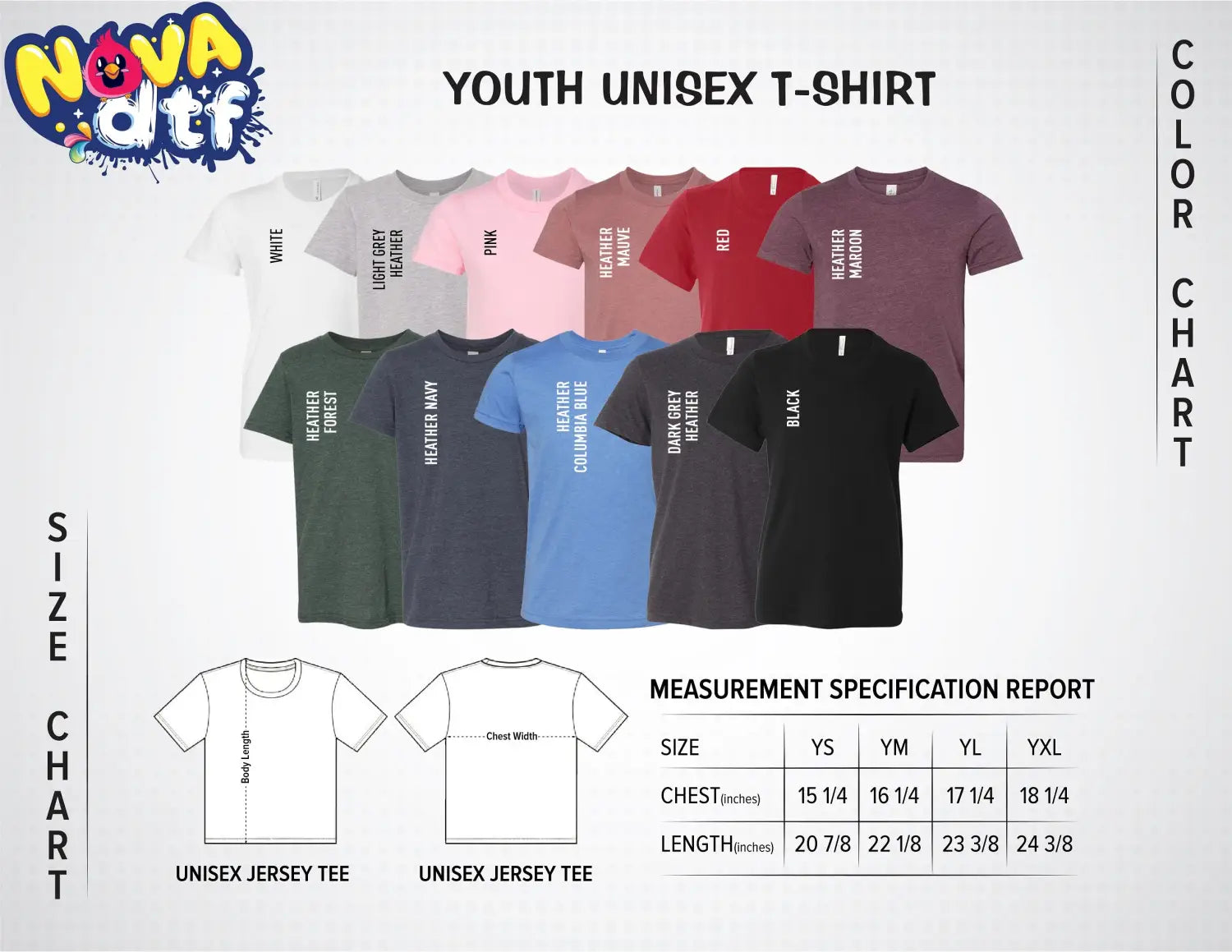 Youth Shirt Chart