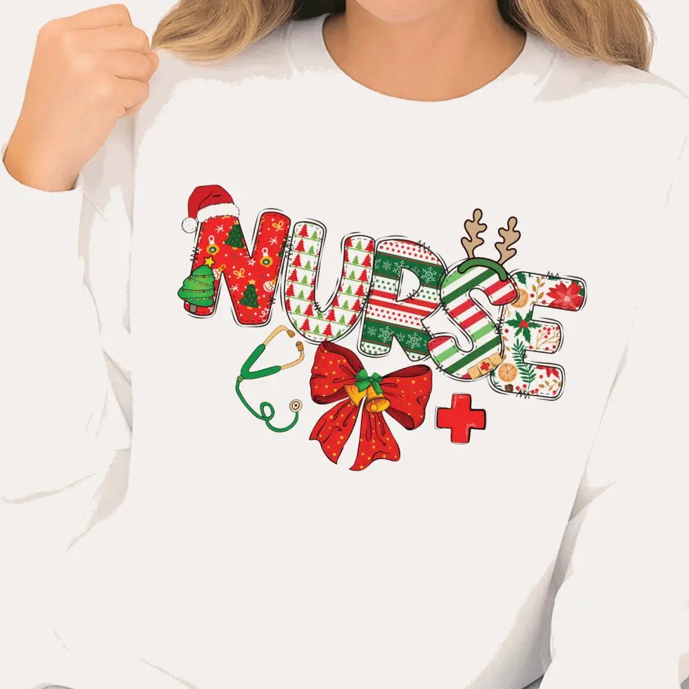 Nurse Christmas DTF Transfer – Holiday Nursing Shirt Ready to Press - DTF NOVA - Ready DTF Transfers - NOVA DTF