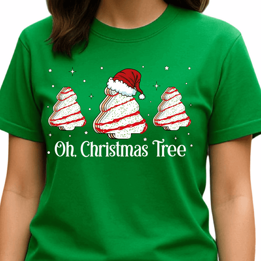 Oh Christmas Tree Cake DTF Transfer – Cute Holiday DTF Ready to Press - DTF NOVA