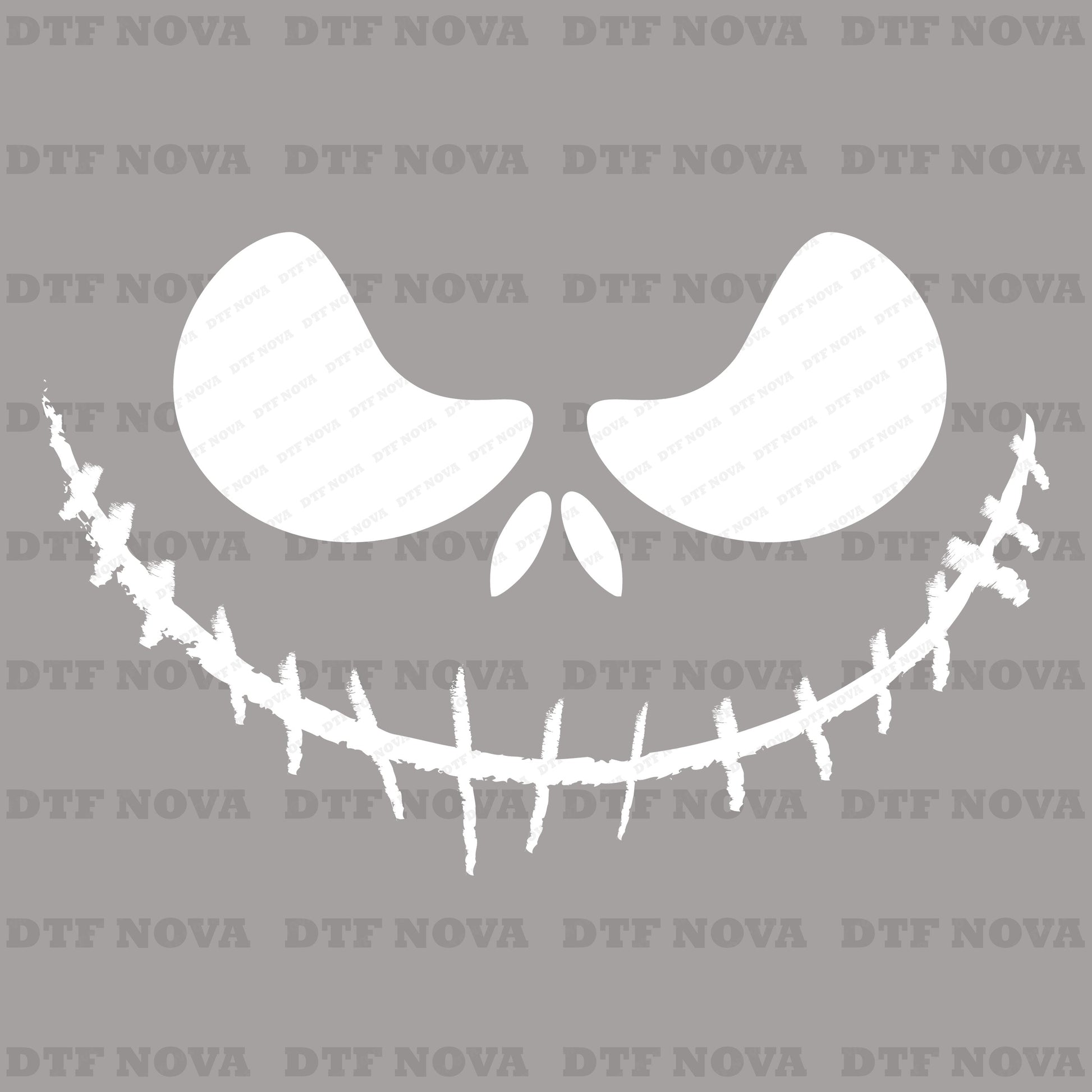 Pumpkin Face DTF Transfer, Halloween Smile DTF Ready to Press, Spooky Jack - O - Lantern Heat Transfer - DTF NOVA