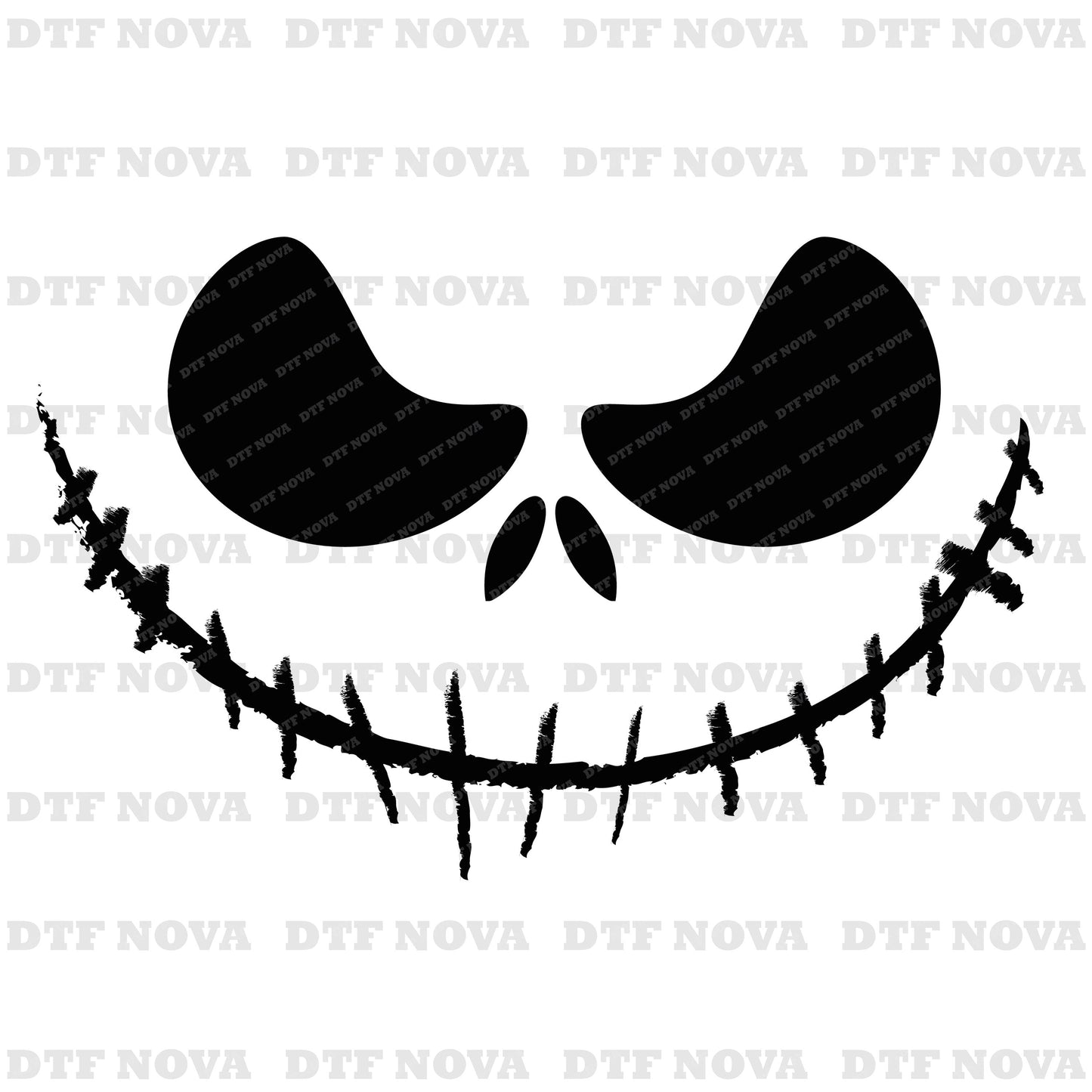 Pumpkin Face DTF Transfer, Halloween Smile DTF Ready to Press, Spooky Jack - O - Lantern Heat Transfer - DTF NOVA