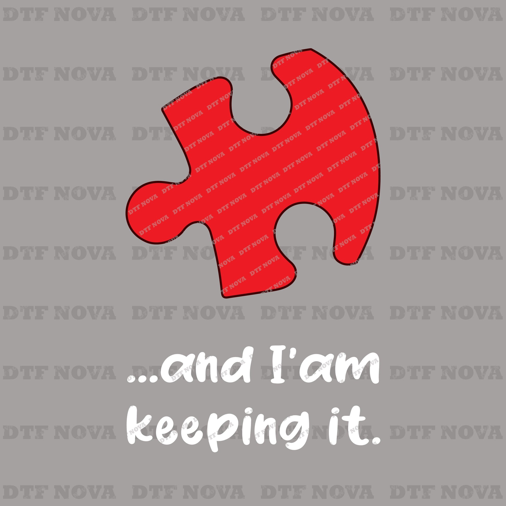 Puzzle Heart Valentine DTF Transfer – His & Hers Love Design - DTF NOVA - Ready DTF Transfers - NOVA DTF