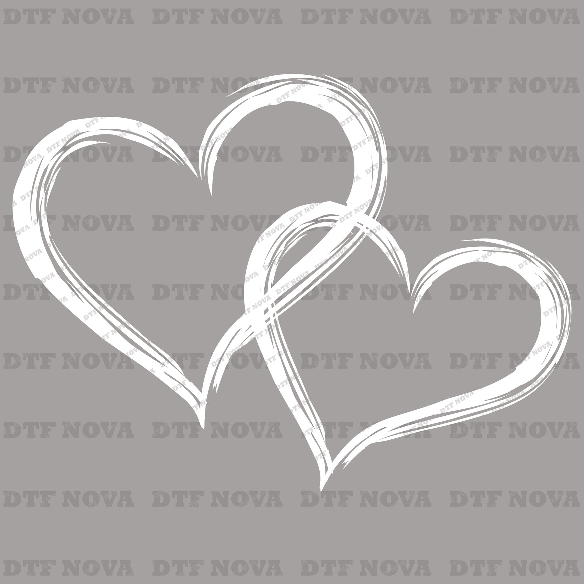 Retro Valentine Heart Love DTF Transfer, Cute Couple - Ready-to-Press - DTF NOVA - Ready DTF Transfers - NOVA DTF