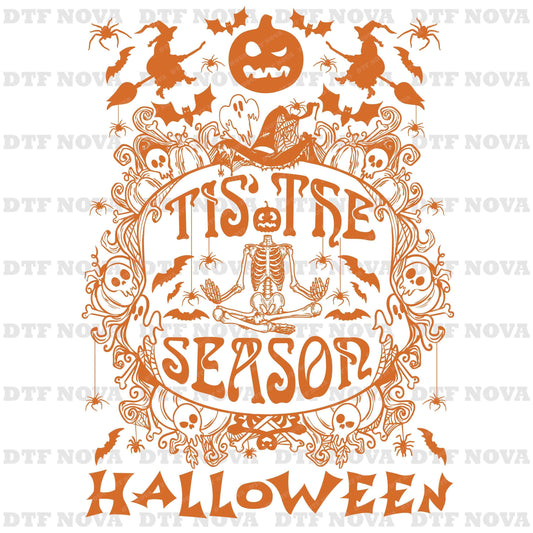 Tis The Season DTF Transfer – Halloween Skeleton Ready to Press Heat Transfer - DTF NOVA