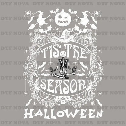 Tis The Season DTF Transfer – Halloween Skeleton Ready to Press Heat Transfer - DTF NOVA - Ready DTF Transfers - NOVA DTF