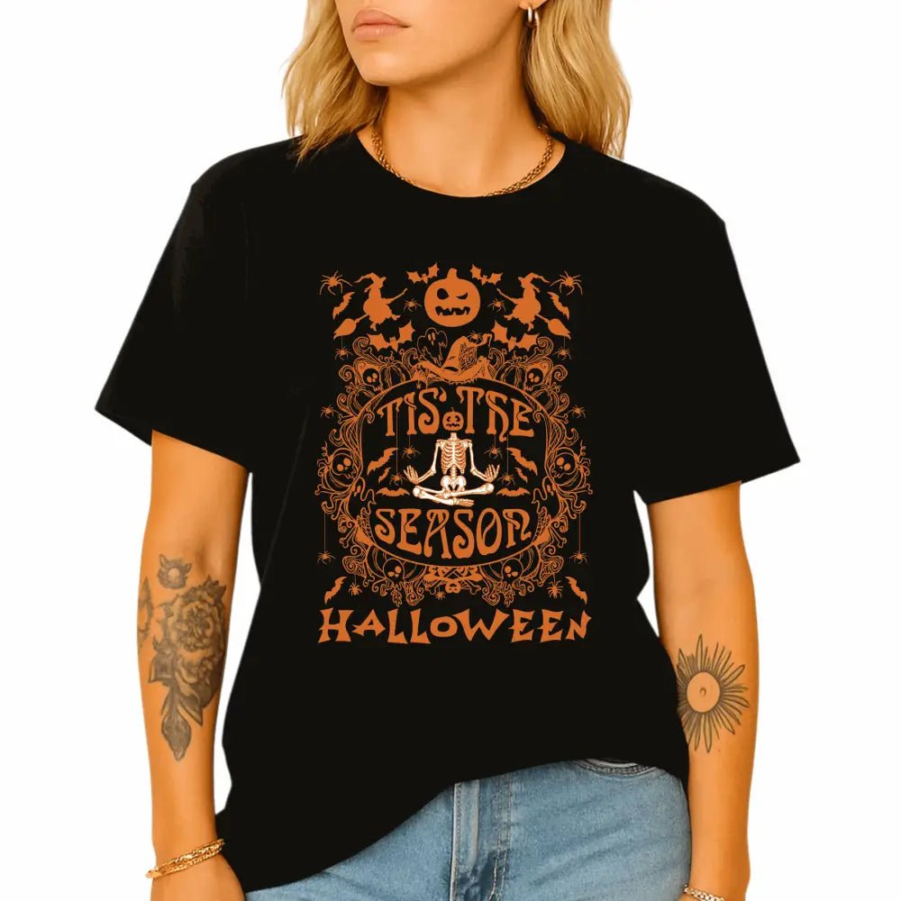 Tis The Season DTF Transfer – Halloween Skeleton Ready to Press Heat Transfer - DTF NOVA - Ready DTF Transfers - NOVA DTF
