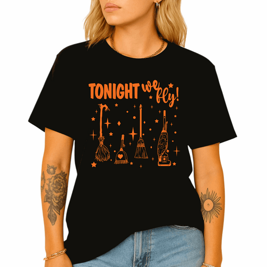Tonight We Fly DTF Transfer – Witch Halloween Ready to Press Heat Transfer - DTF NOVA
