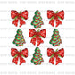 Coquette Bow Christmas Tree DTF Transfer – Girly Holiday Ready to Press