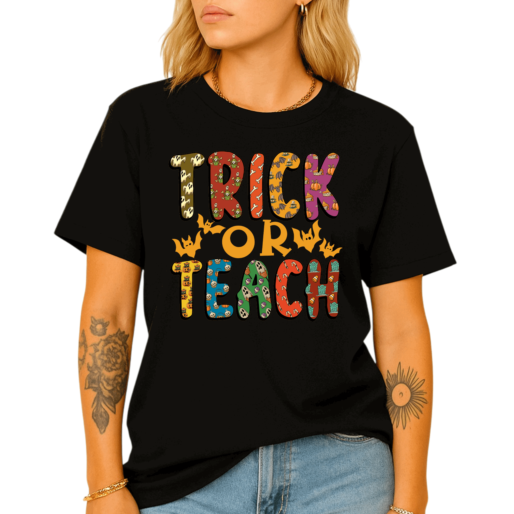 Trick or Teach DTF Transfer – Funny Teacher Halloween Ready to Press Heat Transfer - DTF NOVA