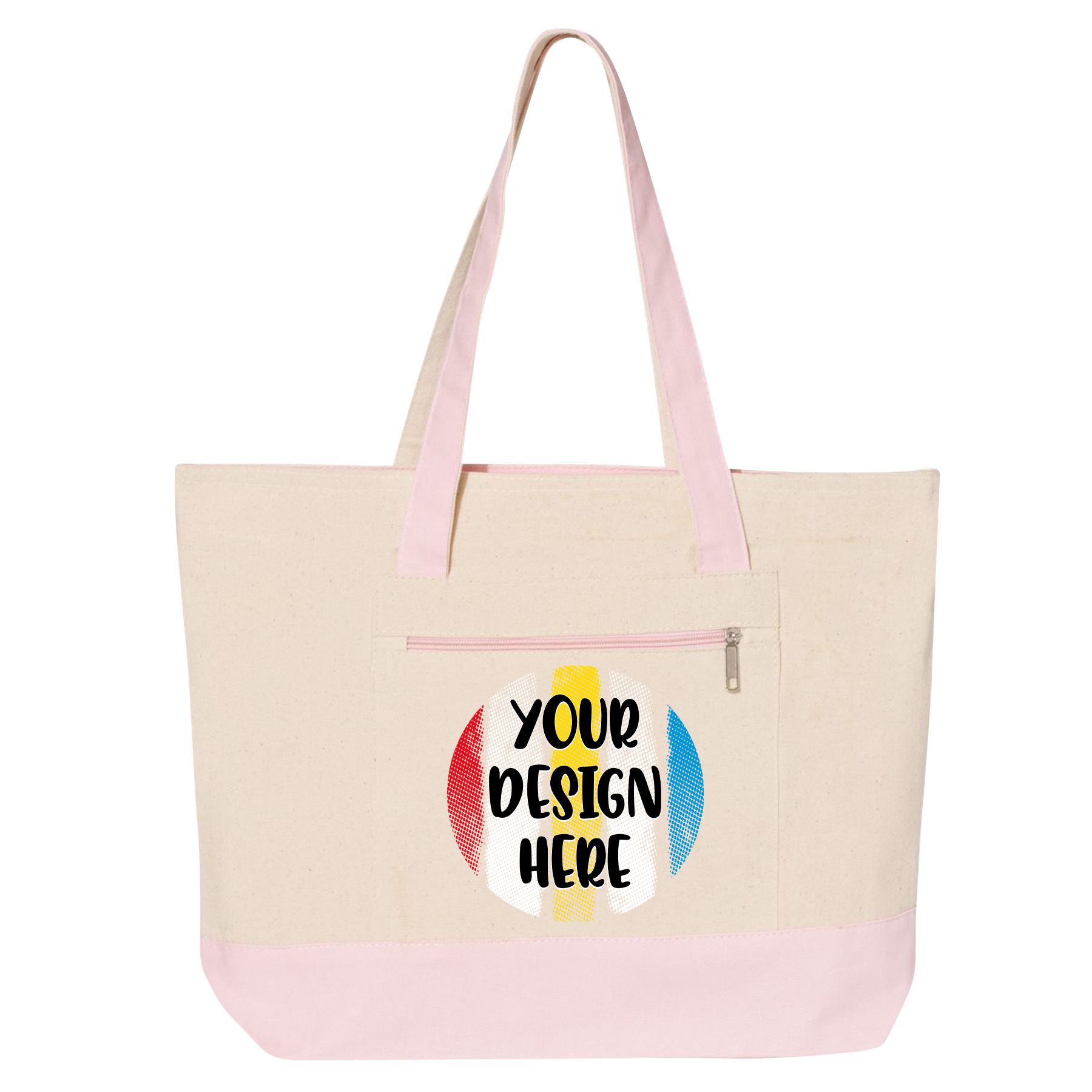 Zippered Canvas Tote Bag - DTF NOVA